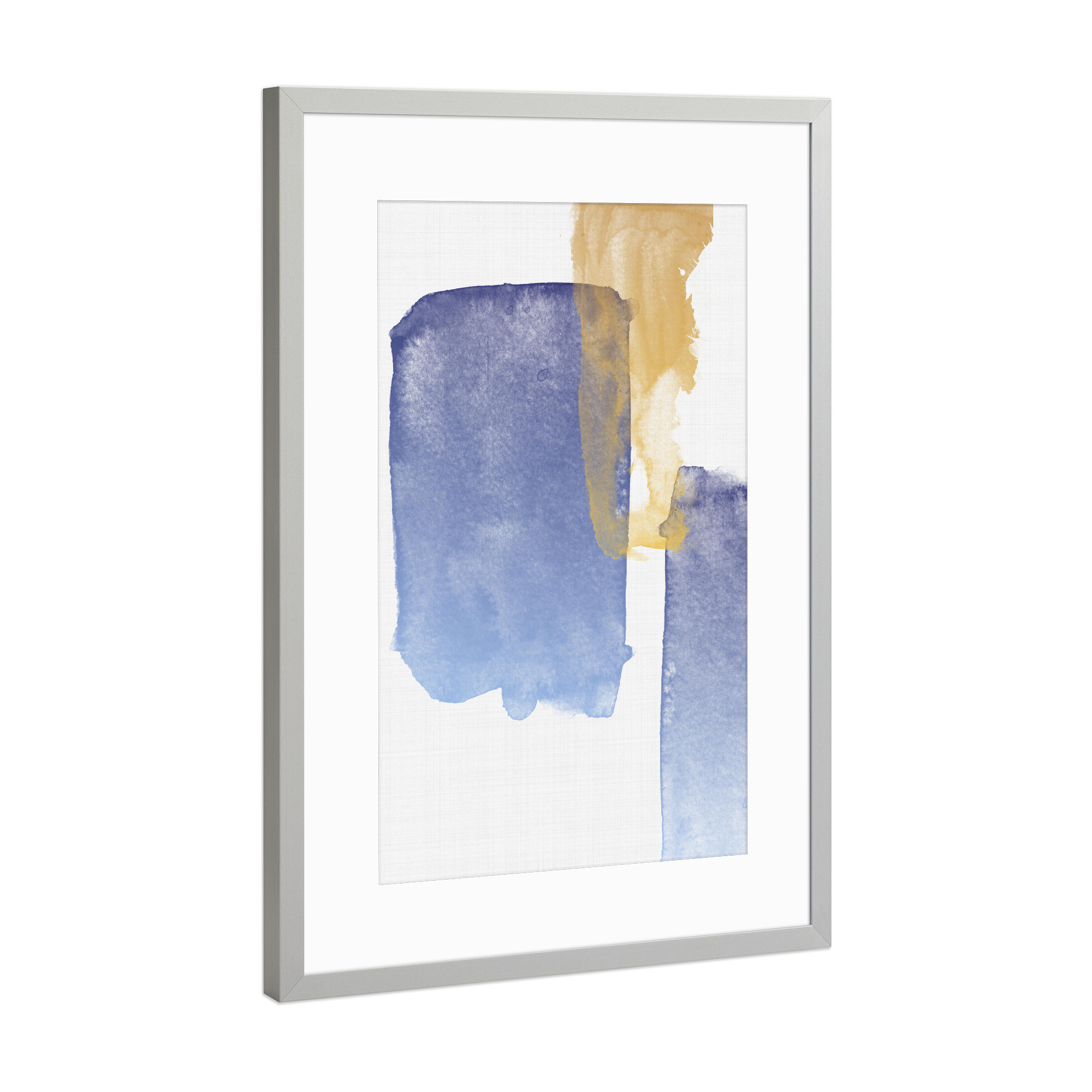 Poster mit Rahmen Silber "Abstract Painting "One" artboxONE - Abstrakt - Brush stroke,Abstract,Brush,Stroke