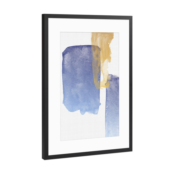 Poster mit Rahmen Schwarz (Metallic) "Abstract Painting "One" artboxONE - Abstrakt - Brush stroke,Abstract,Brush,Stroke