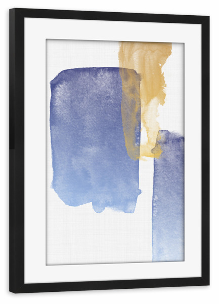 Poster mit Rahmen schwarz "Abstract Painting "One" artboxONE - Abstrakt - Brush stroke,Abstract,Brush,Stroke