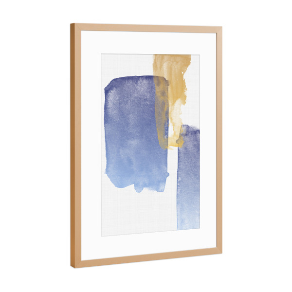 Poster mit Rahmen Kupfer "Abstract Painting "One" artboxONE - Abstrakt - Brush stroke,Abstract,Brush,Stroke