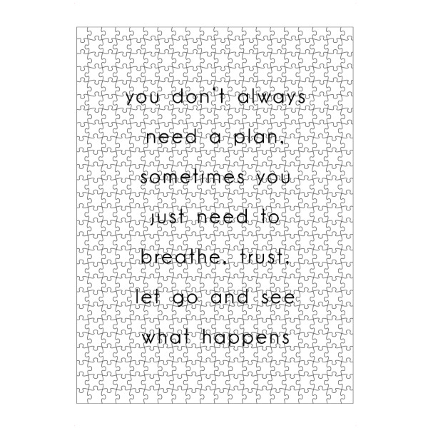 artboxONE Puzzle "Vertrauen" artboxONE - Typografie,Schwarzweiß - Trust,Vertrauen,Spruch,Zitiat,Plan - Bild trust