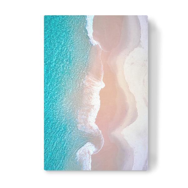 Leinwandbild "The Curl" artboxONE - Reise / Strand und Meer - Strand,Sonne,Meer,Drohne