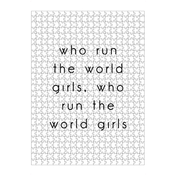 Puzzle Ravensburger "Who run the world girls" artboxONE - Typografie,Schwarzweiß - Girls,Girlspower,Ladies - Bild girls