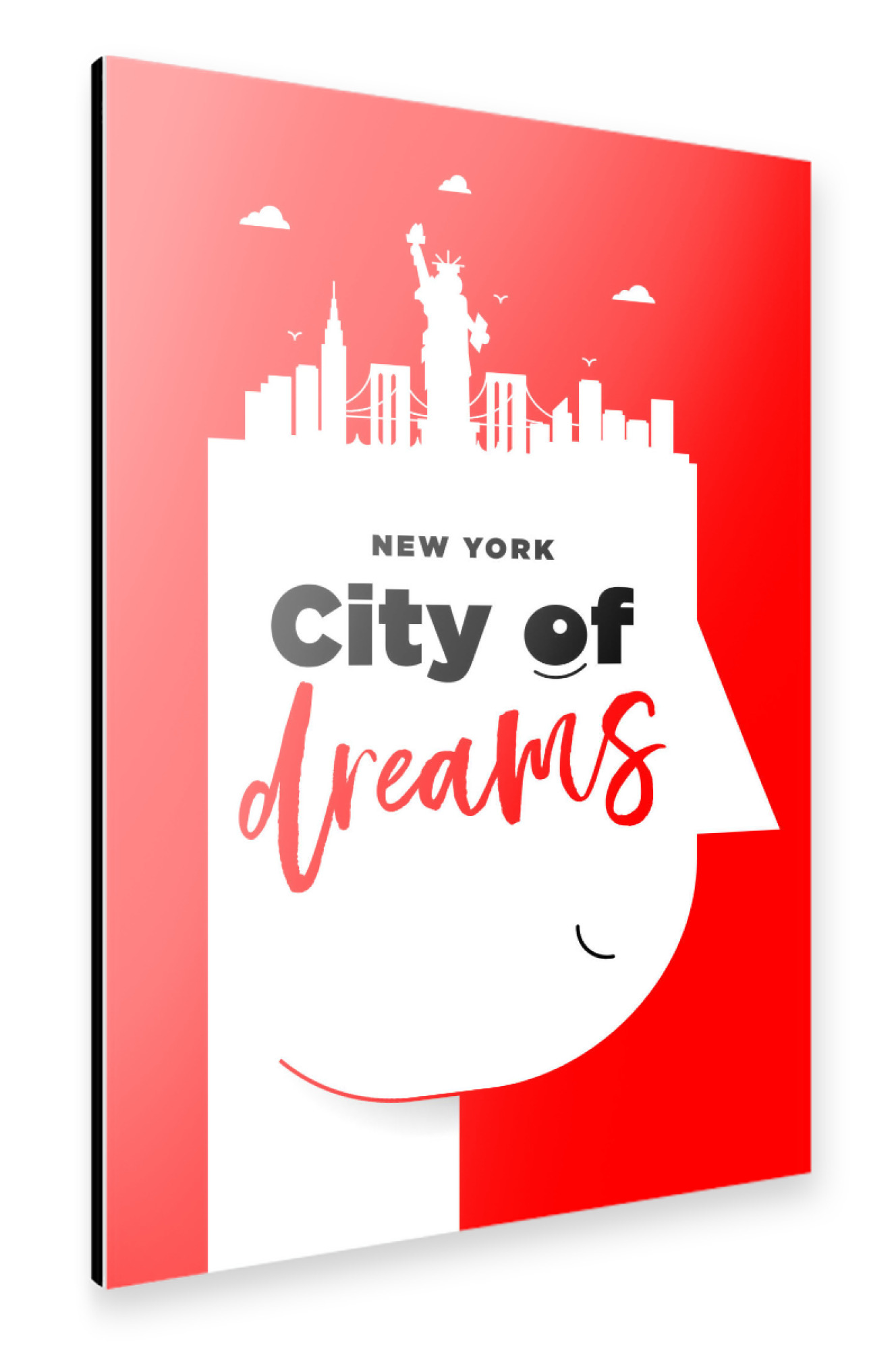 Alu-Dibond "New York City of Dreams" 75x50 cm artboxONE