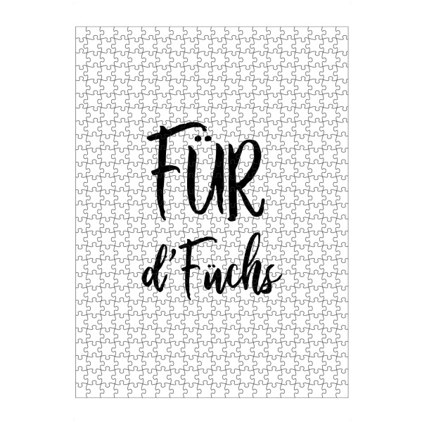 Puzzle Ravensburger "Für d’ Füchs" artboxONE - Typografie,Schwarzweiß - Switzerland,Swiss,Sprichwörter,Schweiz,Schwitzerdeutsch - Bild switzerland