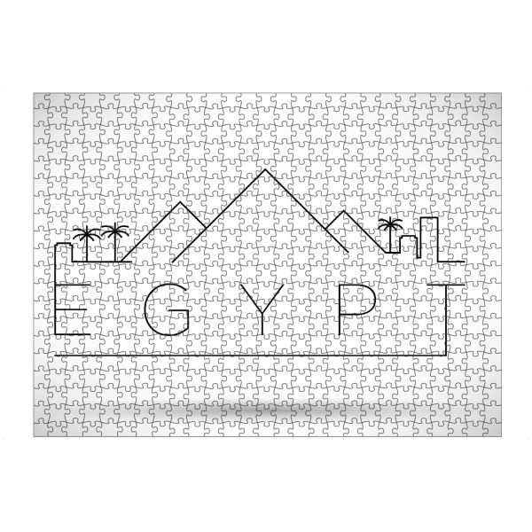 artboxONE Puzzle "Minimal Egypt Skyline Design" artboxONE - Schwarzweiß,Reise / Länder - Egpyt,Skyline - Bild egpyt