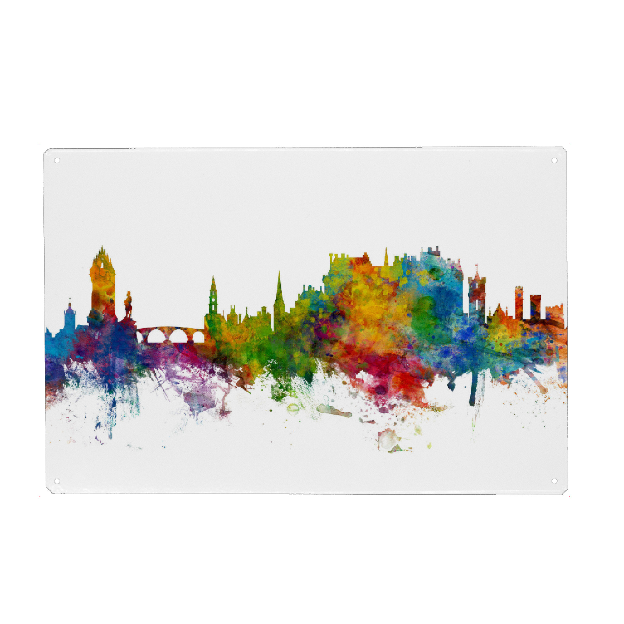 Metall Poster "Stirling Scotland Skyline" artboxONE - Städte - Stirling,Skyline,Scotland - Blechschild