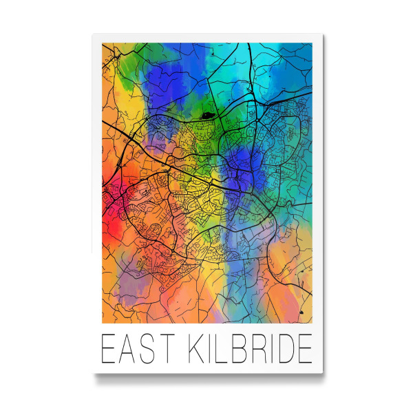 Galerie-Print "Retro Map East Kilbride Scotland" 30x20 cm artboxONE