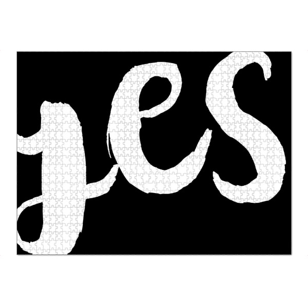 Puzzle Ravensburger "YES - black" artboxONE - Typografie,Schwarzweiß - Yes - Bild yes