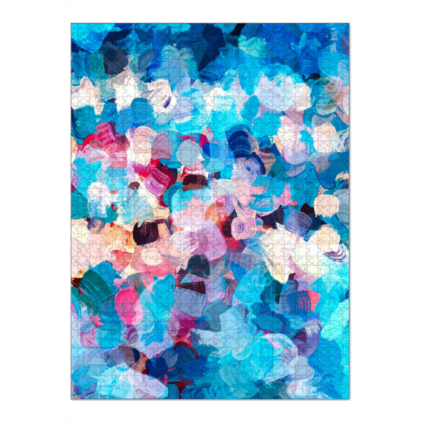 Puzzle Ravensburger "Aftab" artboxONE - Abstrakt - Indigo,Abstract,Strokes - Bild indigo