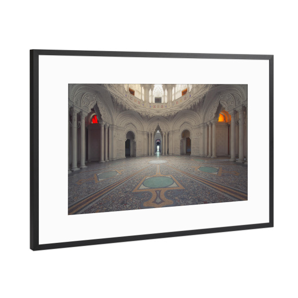 Poster mit Rahmen Schwarz (Metallic) "Forgotten Glory" artboxONE - Architektur - Verlassen,Schloss,Architektur