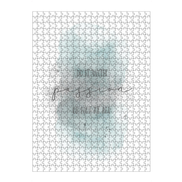 Puzzle Ravensburger "Do it with passion | Aquarell" artboxONE - Typografie - Spruch,Modern,Türkis - Bild spruch