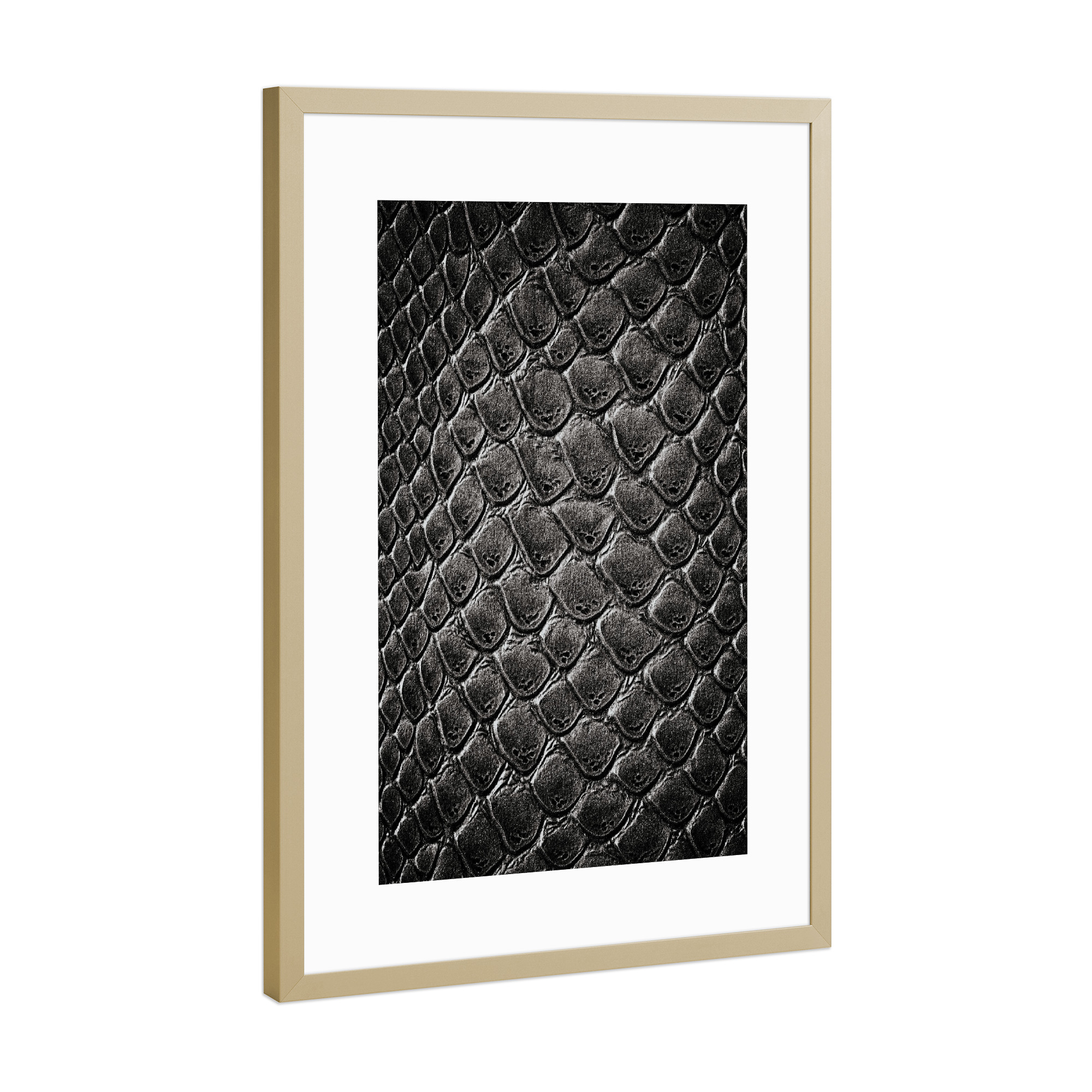Poster mit Rahmen Gold "Crocodile Skin" artboxONE - Tiere - Krododil,Animalprint,Animal print,Animal,Leder