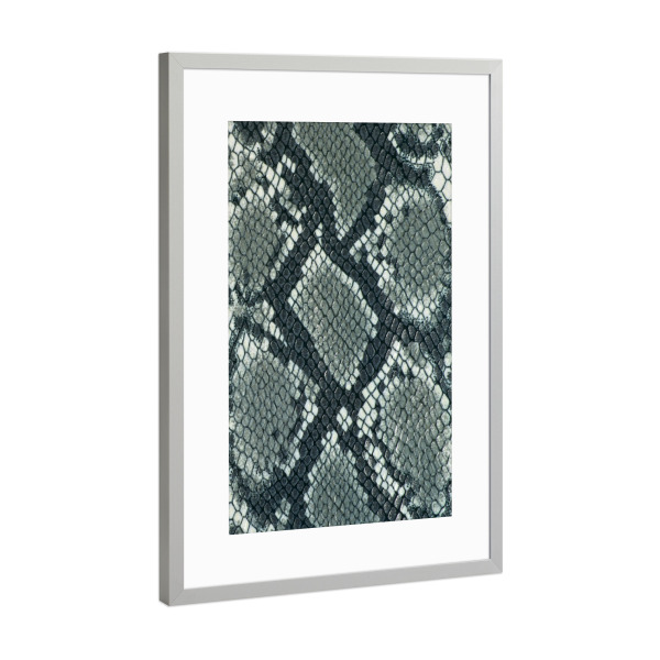Poster mit Rahmen Silber "Snake Skin" artboxONE - Tiere - Schlange,Animalprint,Animal,Animal print,Schlangenhaut