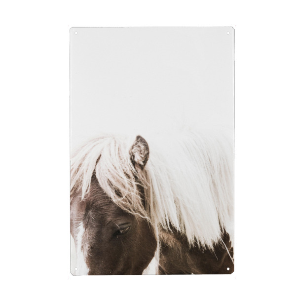 Holzbild "Brown Horses Back" artboxONE - Tiere