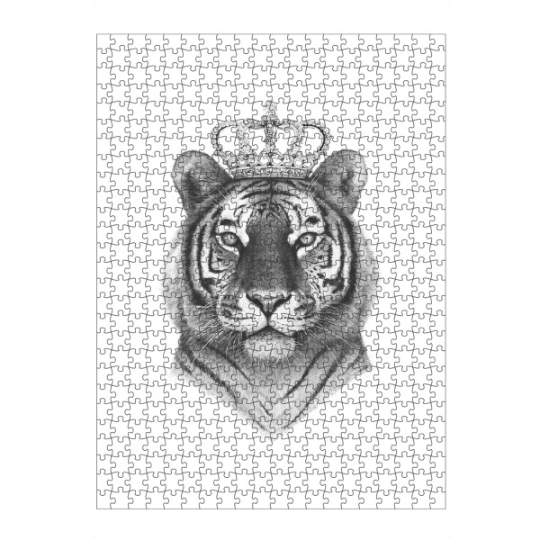 artboxONE Puzzle "The Tiger King" artboxONE - Tiere,Schwarzweiß - Tiger,Royal,Animals,King,Royal tiger - Bild tiger