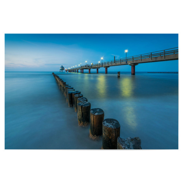 Poster "Abend in Zingst" artboxONE - Natur,Reise - Fischland,Zingst,Ostsee,Strand,Meer,Seebrücke,Küste