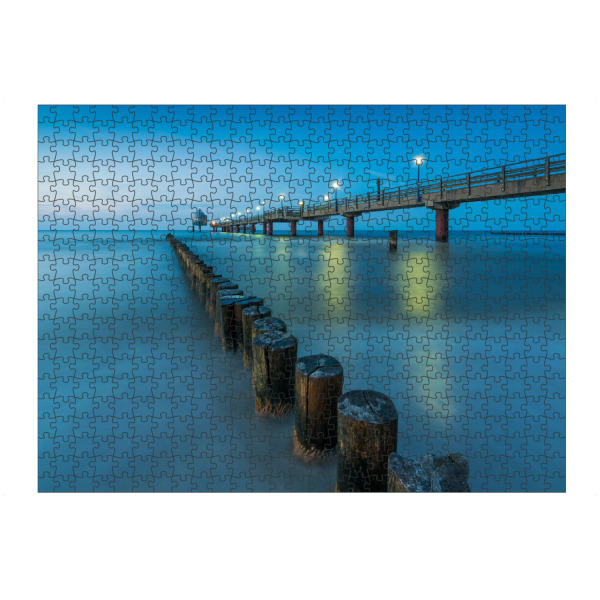 Puzzle Ravensburger "Abend in Zingst" artboxONE - Natur,Reise - Fischland,Zingst,Ostsee,Strand,Meer,Seebrücke,Küste - Bild fischland