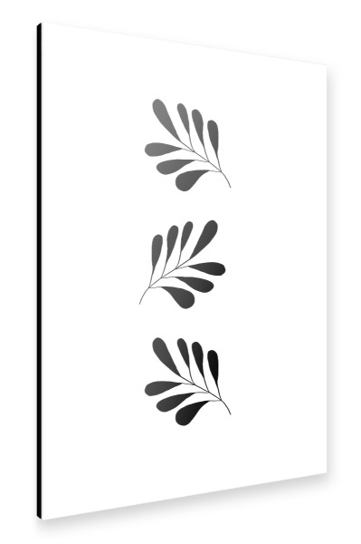 Alu-Dibond "Floral weiß" 30x20 cm artboxONE