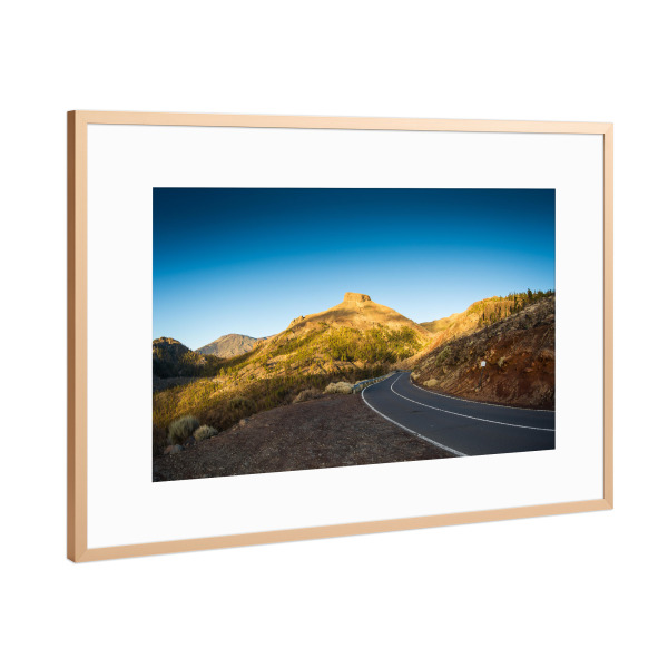 Poster mit Rahmen Kupfer "Tenerife Road Trip" artboxONE - Reise / Länder - Teneriffa,Straße,Kanaren,Kanarische inseln,El sombrero,Berge,Spanien