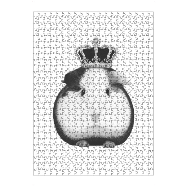 artboxONE Puzzle "King guinea pig" artboxONE - Tiere,Schwarzweiß - King,Guinea pig,Pig,Krone - Bild king