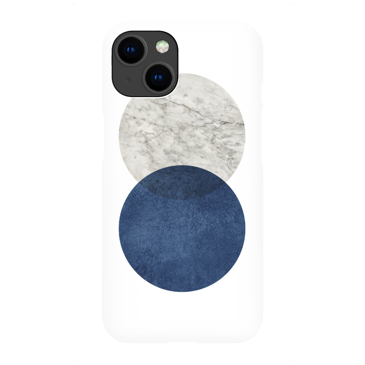 iPhone "Marble Navy Blue Circle" Premium-Case Handyhülle artboxONE