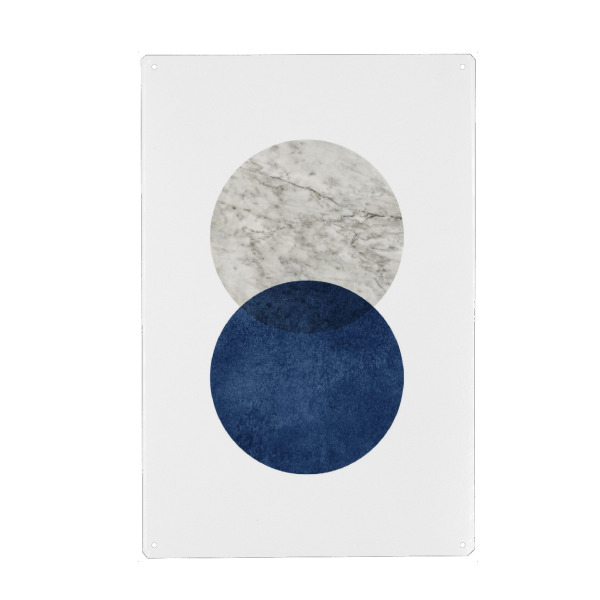 Holzbild "Marble Navy Blue Circle" artboxONE - Abstrakt,Geometrie,Marmor - Cycle,Modern,Marble,Minimalism,Scandinavian