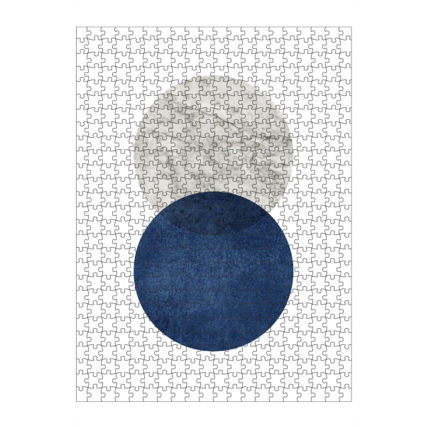 Puzzle Ravensburger "Marble Navy Blue Circle" artboxONE - Abstrakt,Geometrie,Marmor - Cycle,Modern,Marble,Minimalism,Scandinavian - Bild cycle
