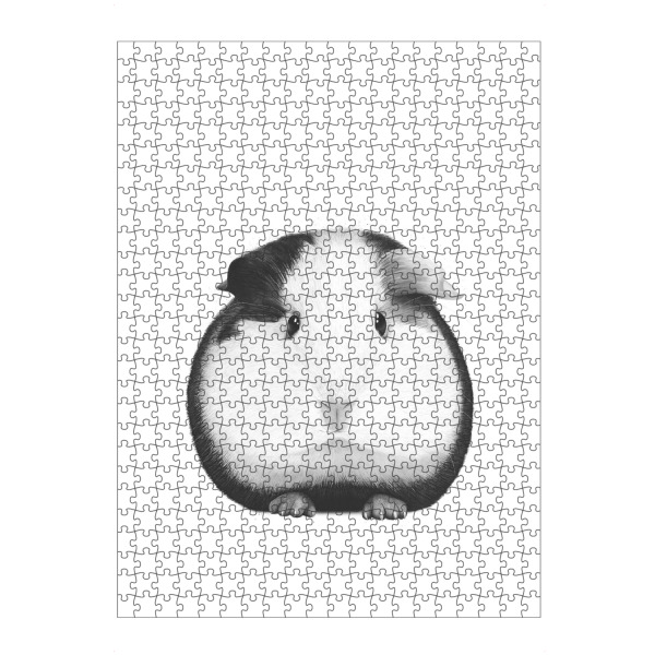 Puzzle Ravensburger "Guinea pig boy" artboxONE - Tiere,Schwarzweiß - Pig,Guinea pig,Animal - Bild pig
