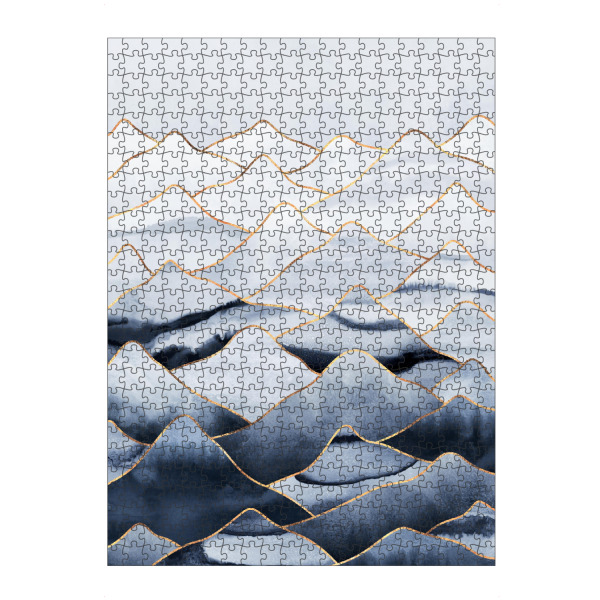 artboxONE Puzzle "Mountains Blue" artboxONE - Geometrie - Mountains,Hills,Pattern - Bild mountains