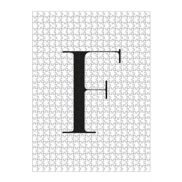 Puzzle Ravensburger "Buchstabe – F" artboxONE - Schwarzweiß,Buchstaben,Buchstaben / F - Buchstabe,F,Alphabet,Abc - Bild buchstabe