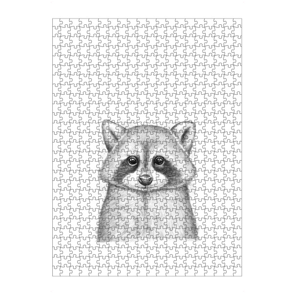 artboxONE Puzzle "Raccoooon" artboxONE - Tiere,Schwarzweiß - Waschbär,Tier - Bild waschbär