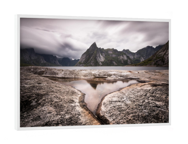 Poster mit weißem Rahmen "Lofoten!" artboxONE - Natur - Lofoten,Norwegen,Skandinavien