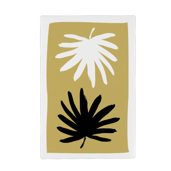 Holzbild "Two leafs together" artboxONE - Abstrakt - Blatt