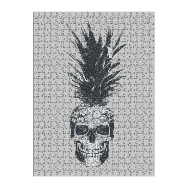 Puzzle Ravensburger "Skull pineapple grey" artboxONE - Essen & Trinken / Obst & Gemüse - Skull,Pineapple,Trend - Bild skull