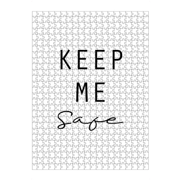 Puzzle Ravensburger "Keep Me Safe" artboxONE - Schwarzweiß,Liebe - Quote,Love,Minimal - Bild quote