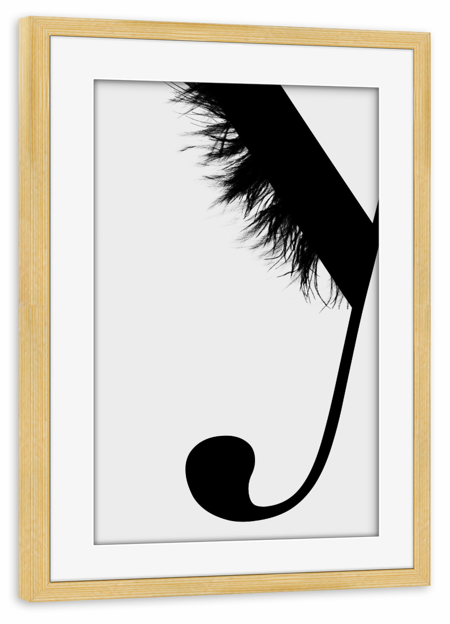 Poster mit Rahmen kiefer "Flying Letter -Y" artboxONE - Schwarzweiß,Buchstaben,Buchstaben / Y