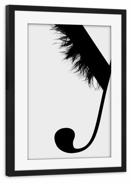 Poster mit Rahmen schwarz "Flying Letter -Y" artboxONE - Schwarzweiß,Buchstaben,Buchstaben / Y