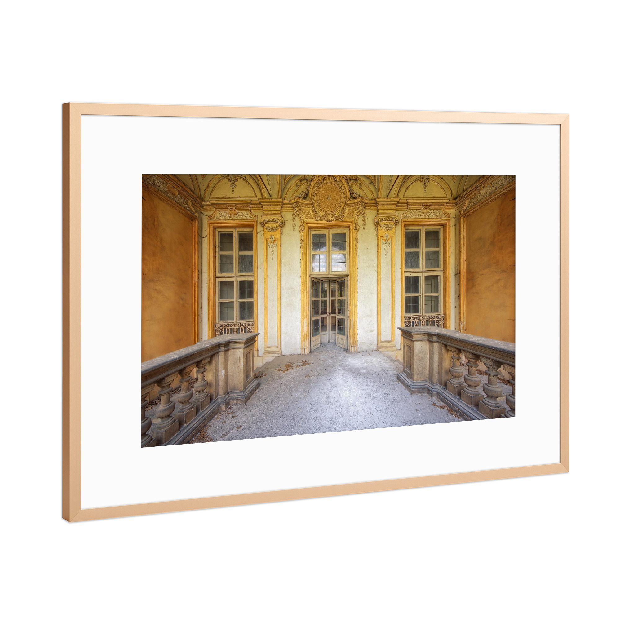 Poster mit Rahmen Kupfer "Welcome" artboxONE - Architektur - Lostplace,Lost places,Lost,Verlassen,Architektur