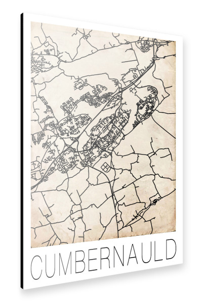 Alu-Dibond "Retro Map Cumbernauld Vintage" 30x20 cm artboxONE