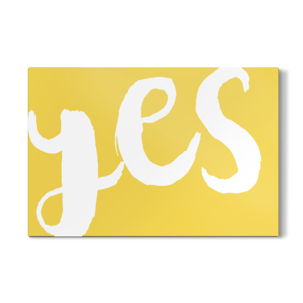 Galerie-Print "Yes - yellow" 30x20 cm artboxONE