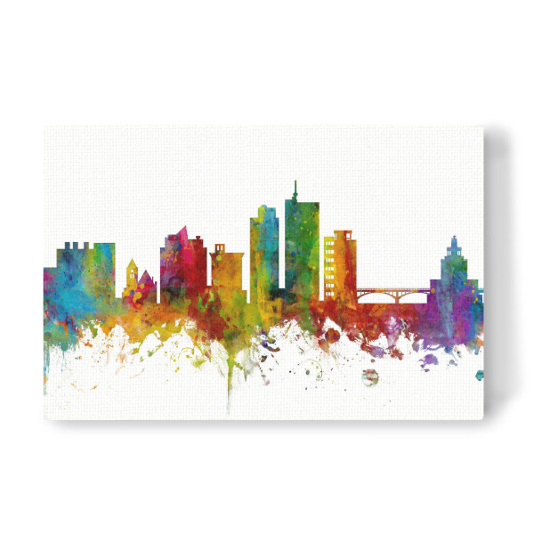 Leinwandbild "Cedar Rapids Iowa Skyline" artboxONE - Städte - Cedar rapids,Skyline,Iowa
