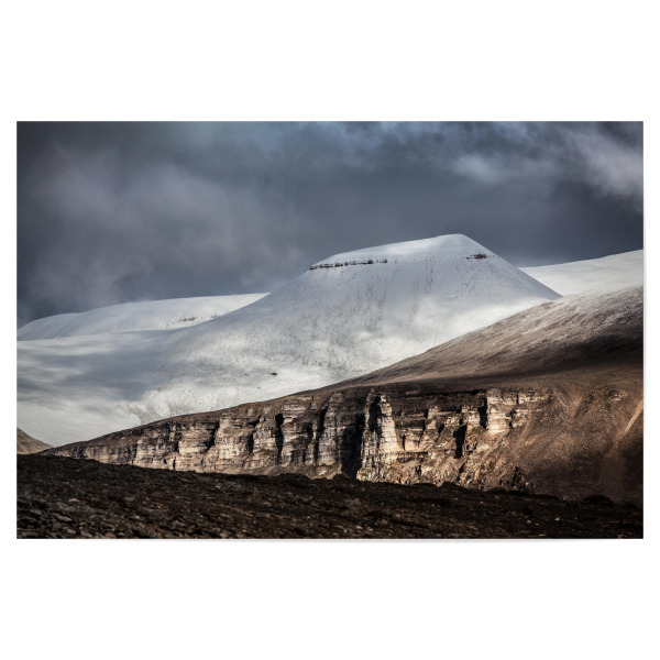 Poster "First snow" artboxONE - Natur - Spitzbergen,Svalbard,Arktis,Schnee,Berge