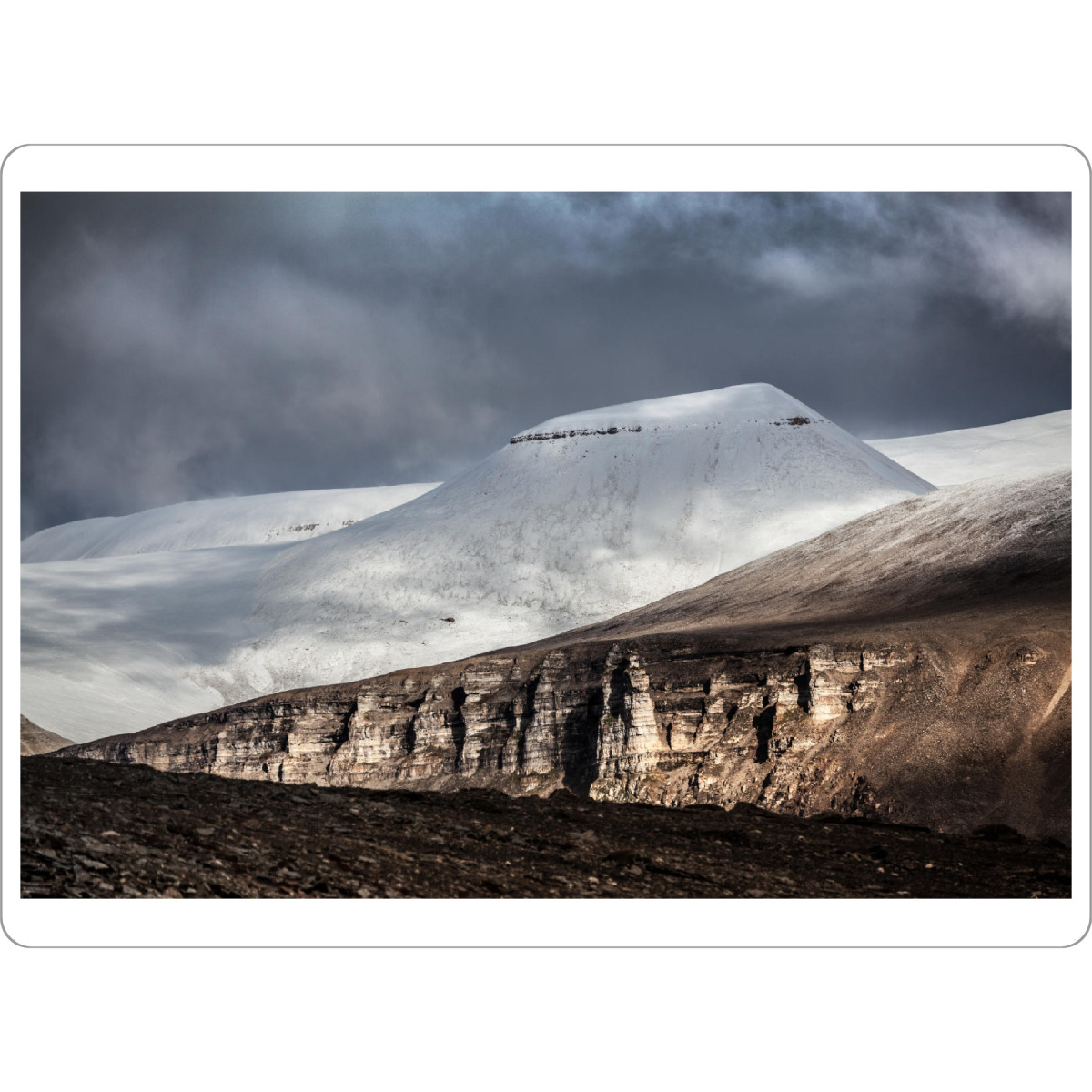 Tischset "First snow" artboxONE - Natur - Spitzbergen,Svalbard,Arktis,Schnee,Berge - Bild spitzbergen