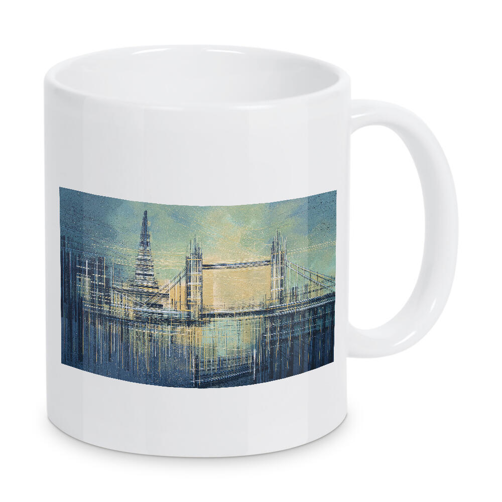 Tasse "London in der Dämmerung" artboxONE - Städte / London,Reise,Abstrakt,Architektur - London,Nacht,Architektur,Brücken,Stadt,Landschaft