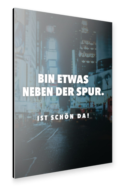 Alu-Dibond "Neben der Spur" 30x20 cm artboxONE