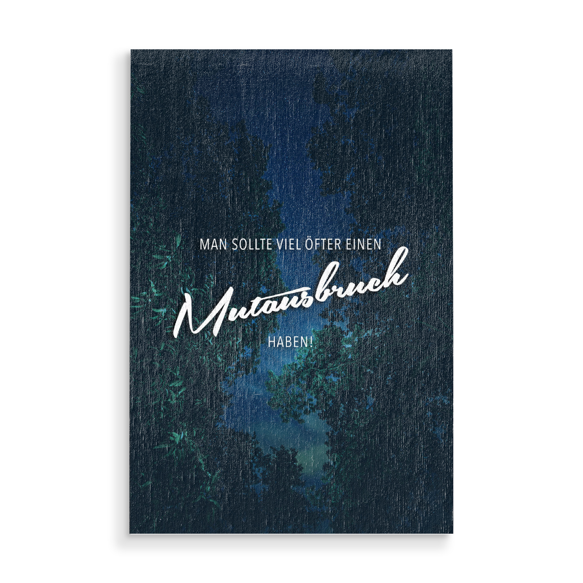 Holzbild "Mutausbruch" artboxONE - Typografie,Schwarzweiß - Lebensfreude,Lebensmut,Mut