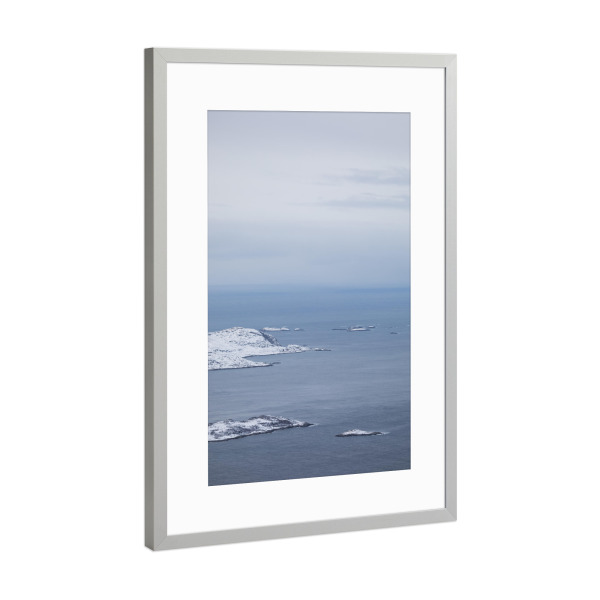 Poster mit Rahmen Silber "Outpost" artboxONE - Natur - Norwegen,Skandinavien,Inseln