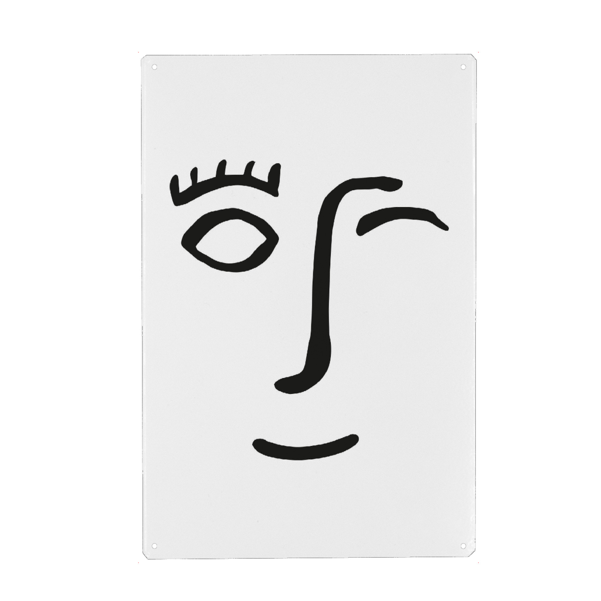 Holzbild "Gesicht" artboxONE - Menschen,Schwarzweiß - Gesicht,Face,Linien,Oneline