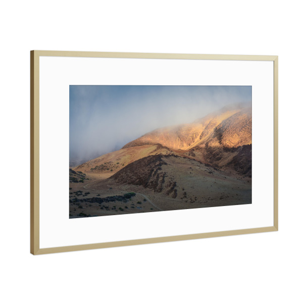 Poster mit Rahmen Gold "Am Hang des Teide" artboxONE - Natur